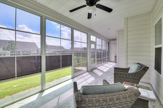 8073 Crossbow Lndg, Graniteville, SC 29829 - sunroom / solarium featuring a ceiling fan