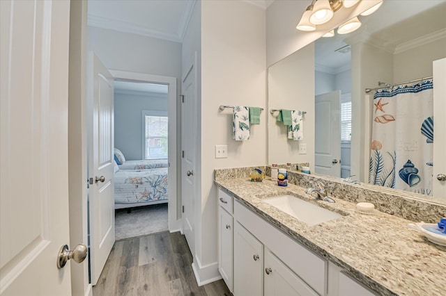 8073 Crossbow Lndg, Graniteville, SC 29829 - full bath with ornamental molding, wood finished floors, plenty of natural light, vanity, and baseboards