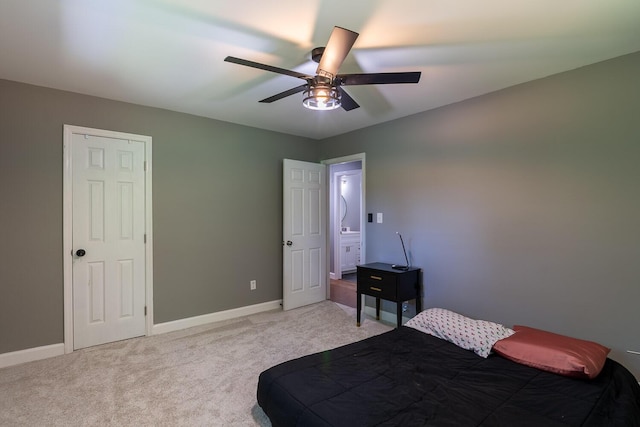 2700 Summit Ridge Rd, Evans, GA 30809 - bedroom with light colored carpet and a ceiling fan