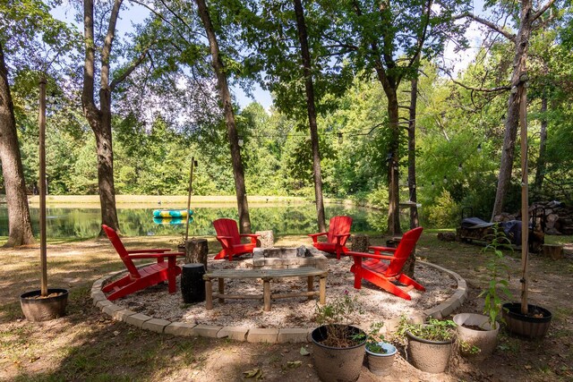 2700 Summit Ridge Rd, Evans, GA 30809 - view of patio / terrace featuring an outdoor fire pit