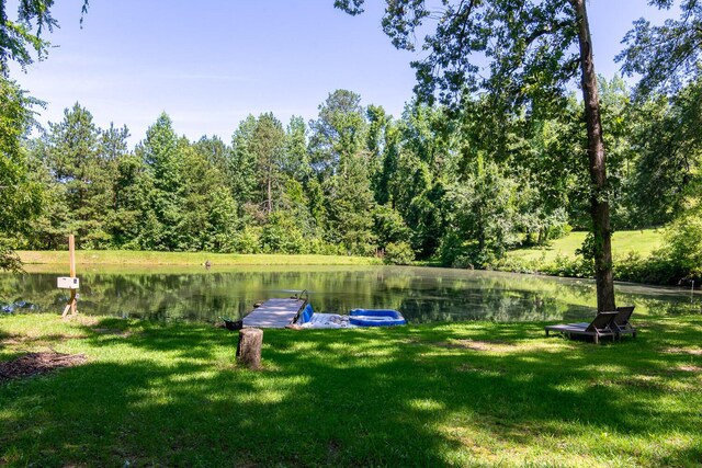 2700 Summit Ridge Rd, Evans, GA 30809 - view of green lawn with a water view and a boat dock