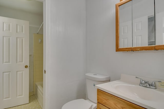 3409 Arden Ct, Augusta, GA 30906 - full bath featuring toilet, tile patterned flooring, bathtub / shower combination, and vanity