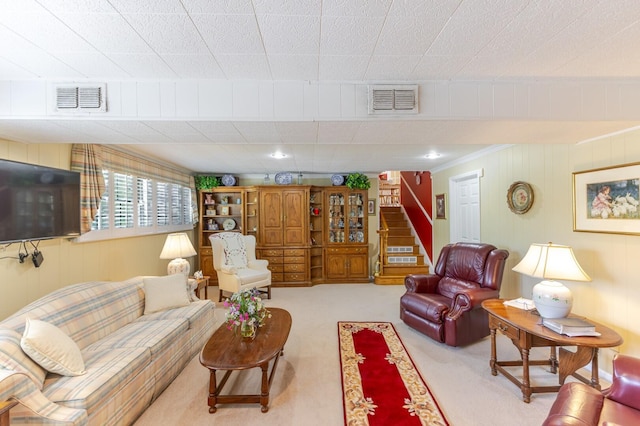 2161 Chadwick Rd, Augusta, GA 30906 - carpeted living room with stairs