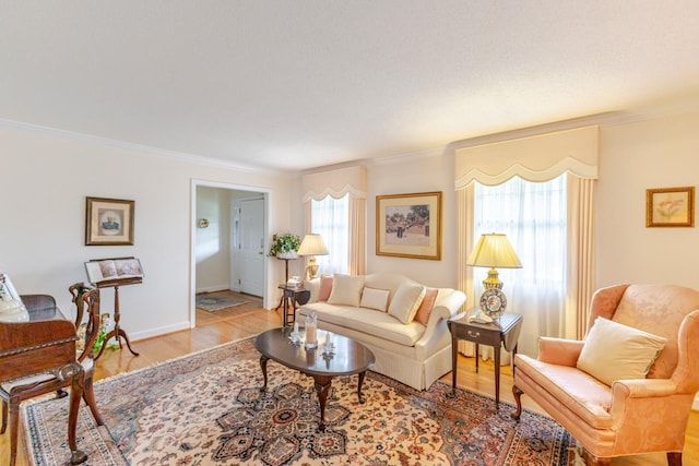 2161 Chadwick Rd, Augusta, GA 30906 - living area with crown molding and light wood finished floors