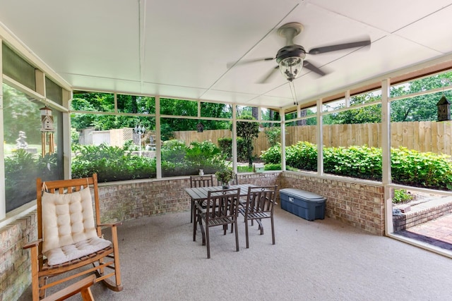 2161 Chadwick Rd, Augusta, GA 30906 - sunroom with a ceiling fan and outdoor dining space