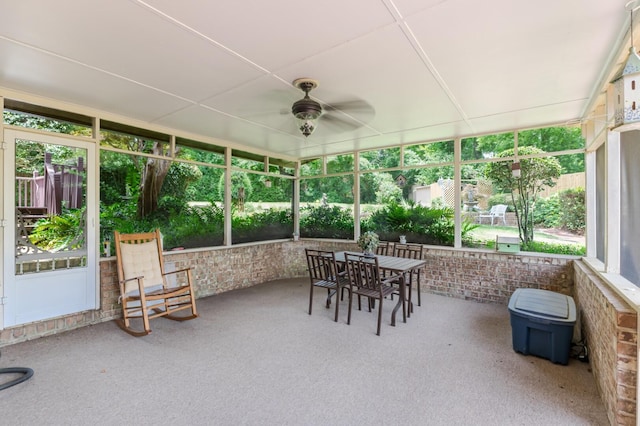 2161 Chadwick Rd, Augusta, GA 30906 - sunroom / solarium with a ceiling fan, outdoor dining space, and plenty of natural light