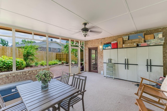 2161 Chadwick Rd, Augusta, GA 30906 - sunroom / solarium with ceiling fan and outdoor dining area