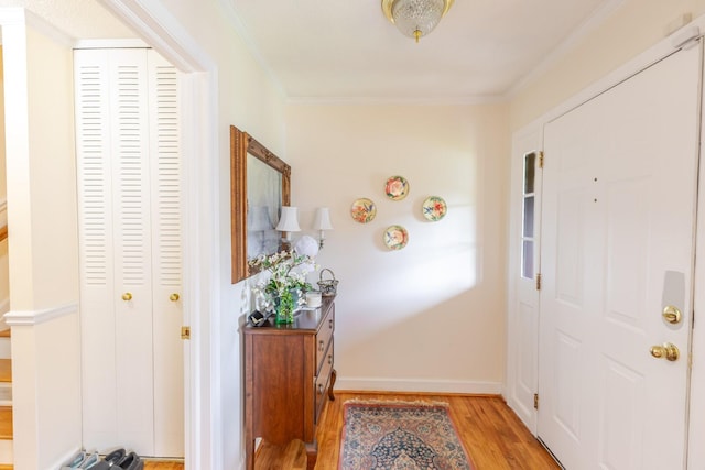 2161 Chadwick Rd, Augusta, GA 30906 - entryway featuring light wood-style floors and crown molding
