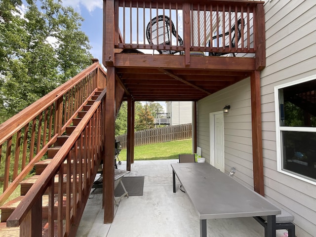 134 Grindle Shls, Grovetown, GA 30813 - view of patio featuring stairway and a deck