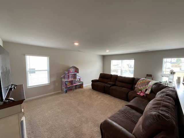 134 Grindle Shls, Grovetown, GA 30813 - living room with carpet floors, baseboards, and recessed lighting