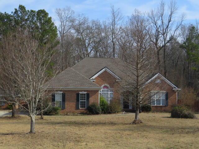 view of front of home with a front yard