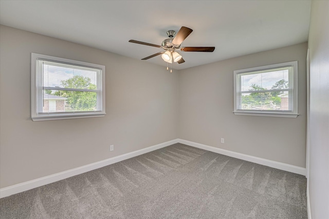 415 Aiken St, Augusta, GA 30901 - carpeted spare room featuring healthy amount of natural light, baseboards, and a ceiling fan