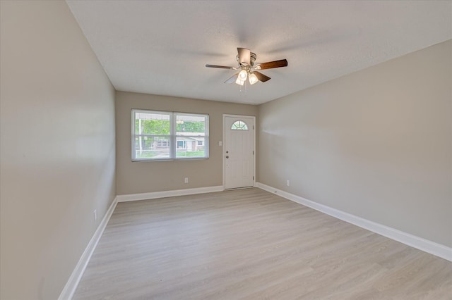 415 Aiken St, Augusta, GA 30901 - foyer entrance with a ceiling fan, light wood-type flooring, and baseboards