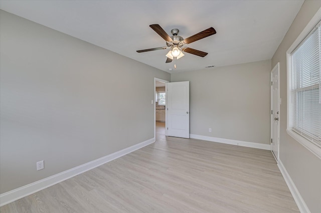 415 Aiken St, Augusta, GA 30901 - unfurnished room featuring light wood-type flooring, a ceiling fan, and baseboards