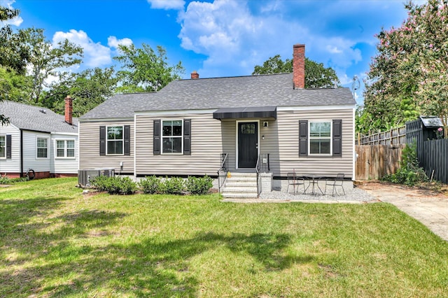 1745 Oak Dr, Augusta, GA 30904 - view of front of house with a chimney, a shingled roof, and entry steps