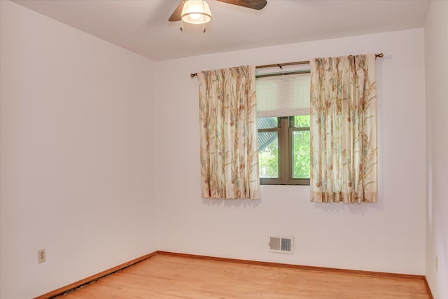 3515 Potomac Dr, Augusta, GA 30906 - empty room featuring light wood-style floors, baseboards, and ceiling fan