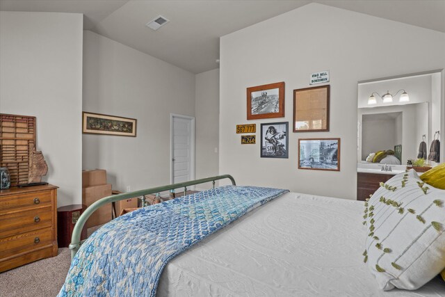 205 Langfuhr Way, North Augusta, SC 29860 - carpeted bedroom with lofted ceiling