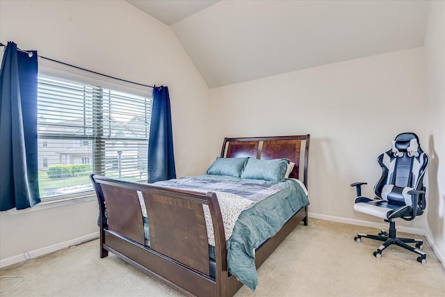 3374 Grove Landing Cir, Grovetown, GA 30813 - carpeted bedroom with baseboards and vaulted ceiling