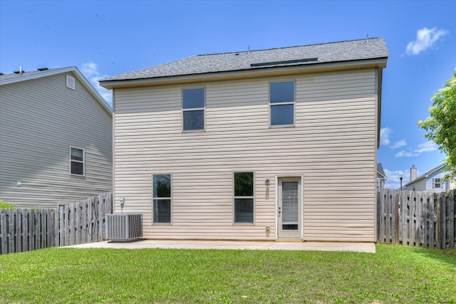 3374 Grove Landing Cir, Grovetown, GA 30813 - back of house featuring a patio, central AC unit, and a shingled roof