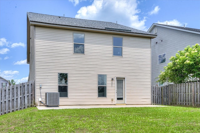 3374 Grove Landing Cir, Grovetown, GA 30813 - rear view of property with central AC and a patio area
