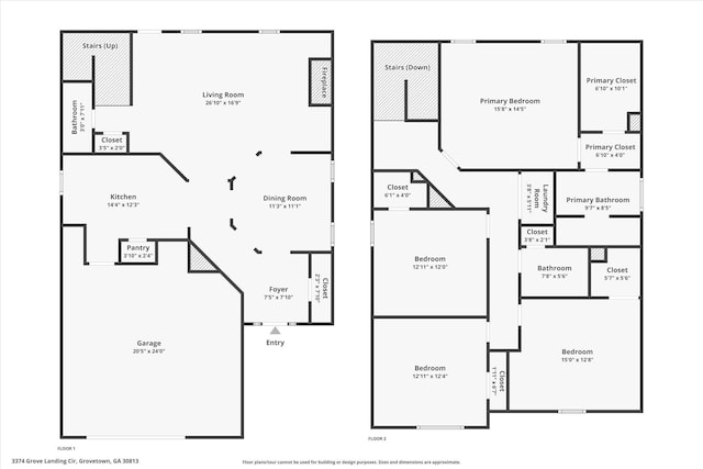 3374 Grove Landing Cir, Grovetown, GA 30813 - floor plan / room layout