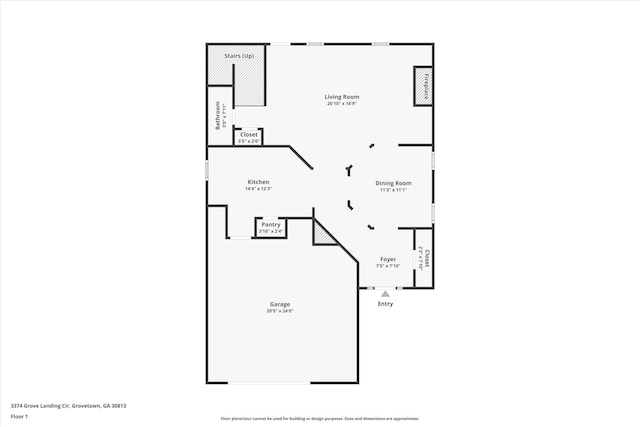 3374 Grove Landing Cir, Grovetown, GA 30813 - room layout