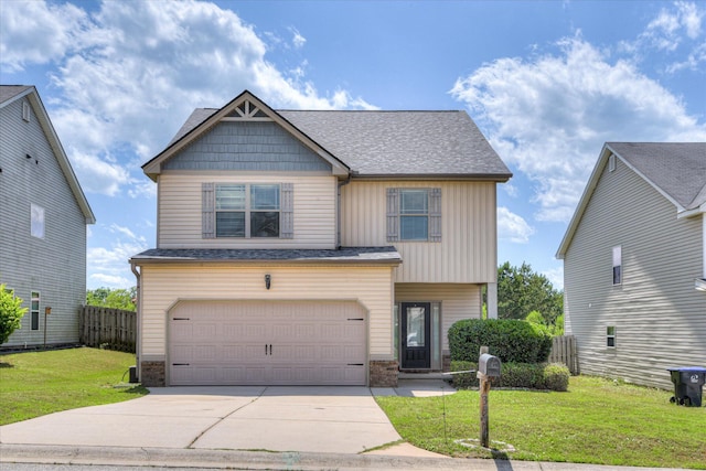 3374 Grove Landing Cir, Grovetown, GA 30813 - craftsman house with driveway, an attached garage, and roof with shingles