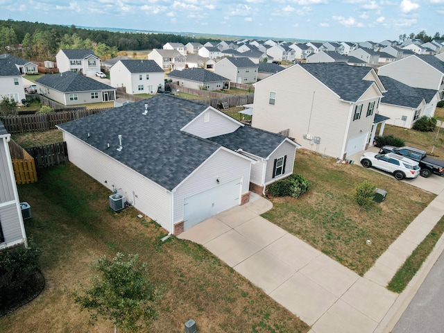 aerial view featuring a residential view