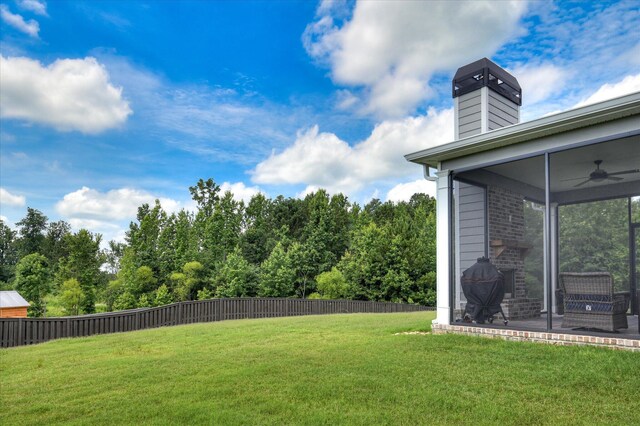 508 Oakley Grv Cir, Evans, GA 30809 - view of yard with ceiling fan
