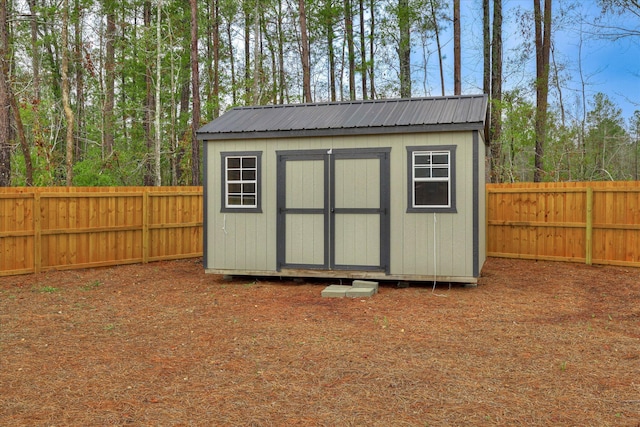 6135 Mottled Duck Dr, North Augusta, SC 29860 - view of shed with a fenced backyard
