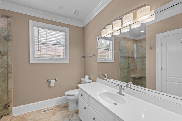 3570 Granite Way, Martinez, GA 30907 - full bath with vanity, a stall shower, and ornamental molding