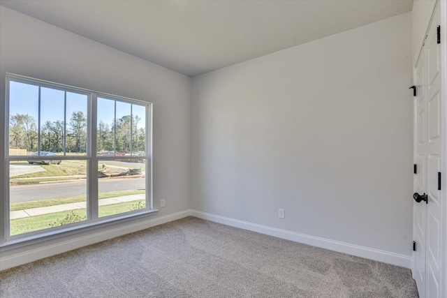 unfurnished room featuring carpet flooring