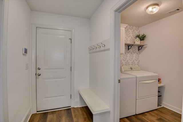 385 Bridle Path Rd, North Augusta, SC 29860 - mudroom with washer and dryer and dark wood-style flooring