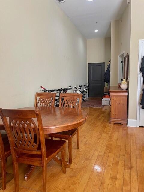 dining room featuring light hardwood / wood-style floors