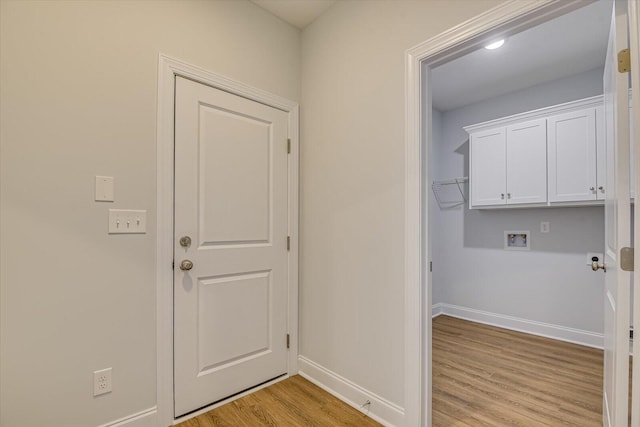 entryway featuring light wood-type flooring