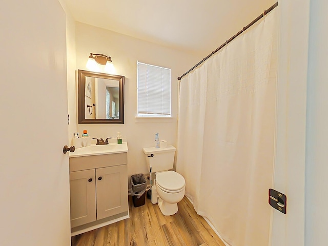 620 W Clinton Way, Martinez, GA 30907 - full bath featuring wood finished floors, vanity, toilet, and a shower with curtain
