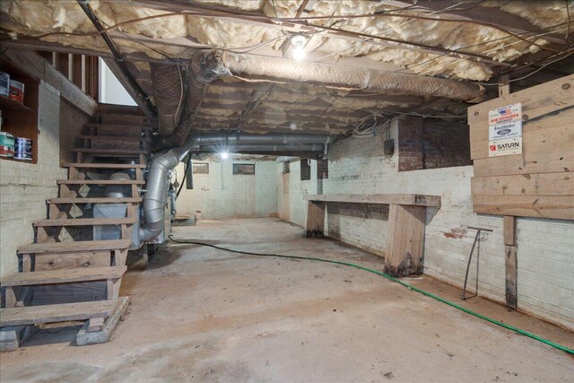 view of basement