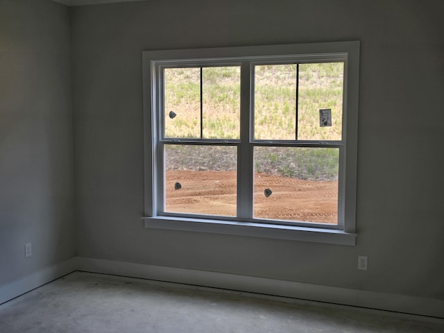 empty room with concrete floors