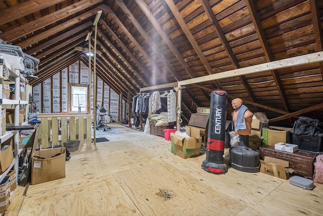 view of attic