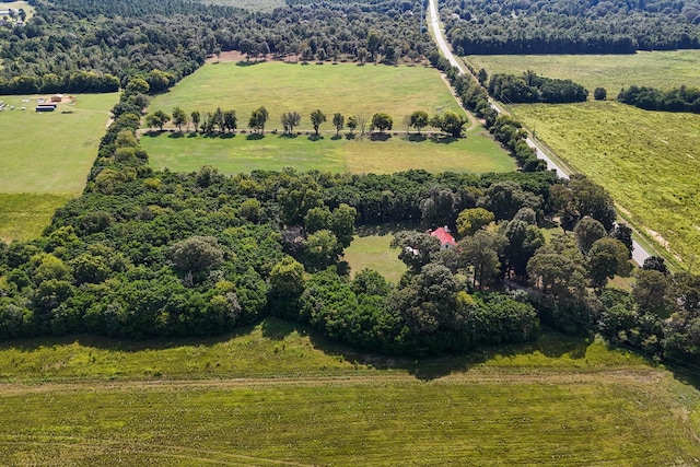 aerial view featuring a rural view