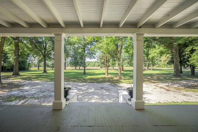 view of patio with a deck