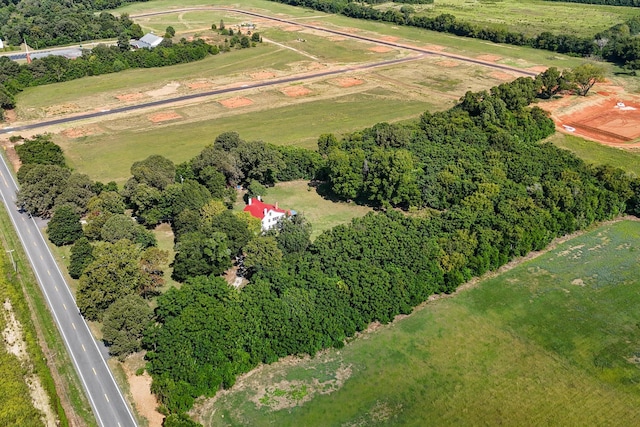 drone / aerial view featuring a rural view