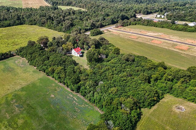 drone / aerial view featuring a rural view