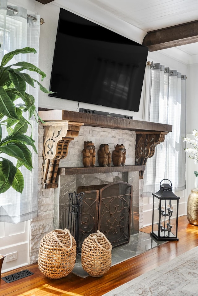 room details with wood-type flooring