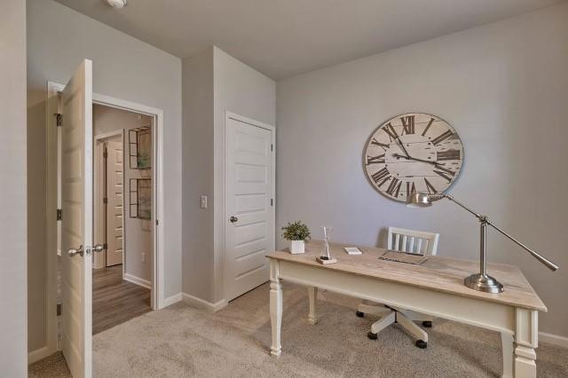 1253 Birch Cir, Grovetown, GA 30813 - home office featuring light carpet and baseboards