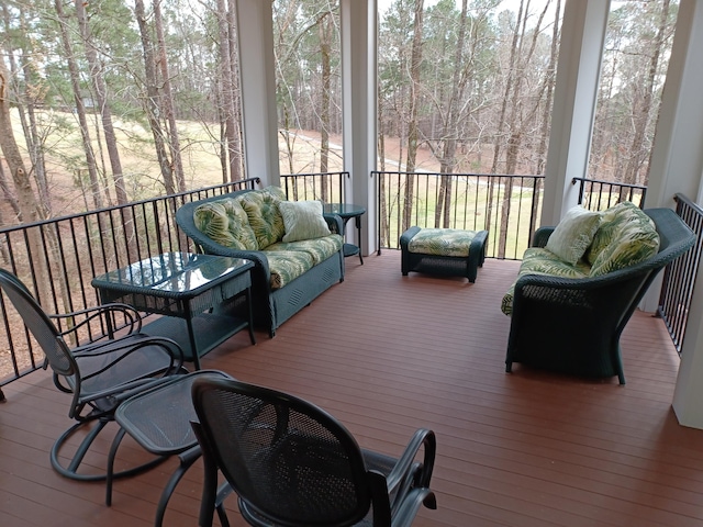 view of sunroom