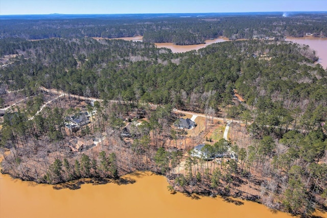 118 Bereau Dr, Mccormick, SC 29835 - bird's eye view with a wooded view and a water view