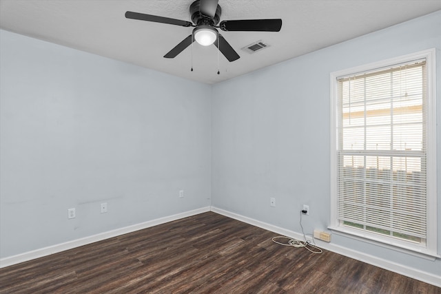 570 Lory Ln, Grovetown, GA 30813 - unfurnished room with dark wood-style floors and a ceiling fan