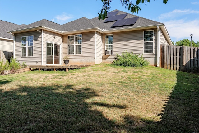 570 Lory Ln, Grovetown, GA 30813 - back of property featuring roof mounted solar panels and cooling unit