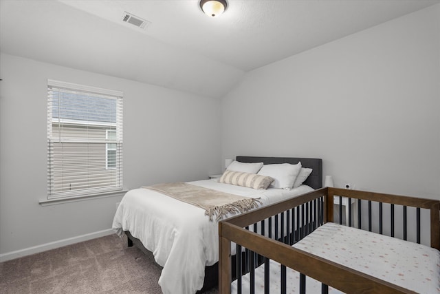 4894 Fairmont Dr, Graniteville, SC 29829 - bedroom featuring vaulted ceiling, baseboards, and carpet flooring